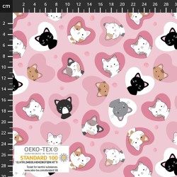 Jersey Avalana - 19-1479 Gattini e cuori rosa
