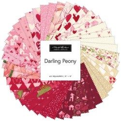 Charm pack 5" squares - Darling Peony