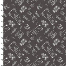 Woodland tribe - Animali su grigio