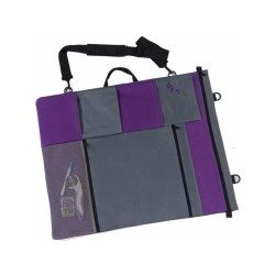 Borsa porta accessori patchwork lilla