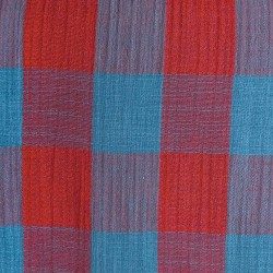 Mousseline Vichy - Turquoise & Cayenne MV4